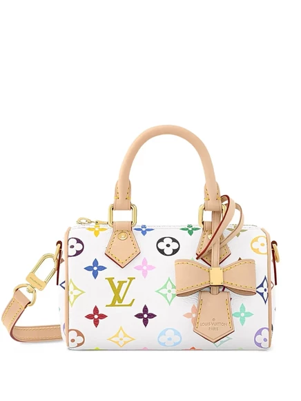 Женская сумка Louis Vuitton Speedy Murakami, белая