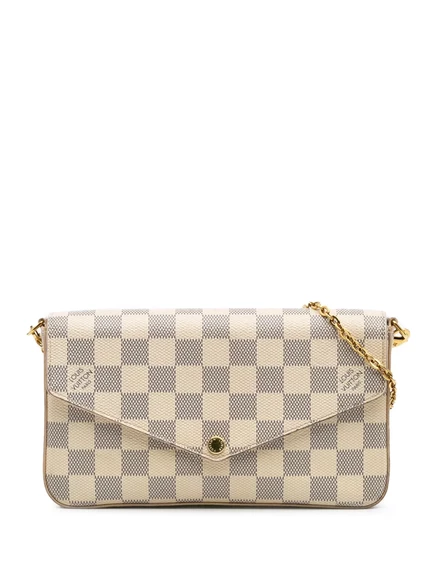 Сумка через плечо Damier Azur Pochette Felicie, бывшая в употреблении у Louis Vuitton в 2020 году white