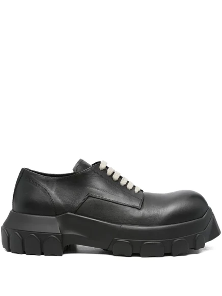 Тракторные ботинки на шнуровке Rick Owens Bozo black