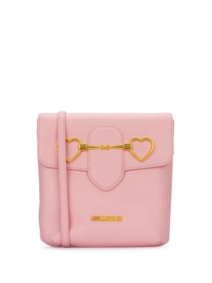 Сумка через плечо Love Moschino с сердечком-бляшкой pink