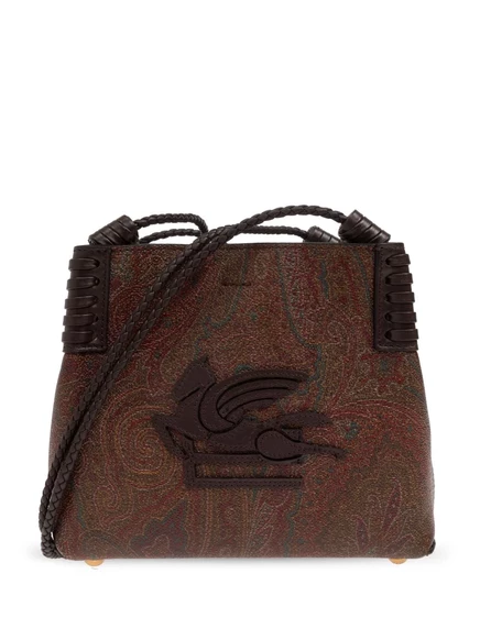 Женская сумка-тоут Etro Paisley Libra, коричневая