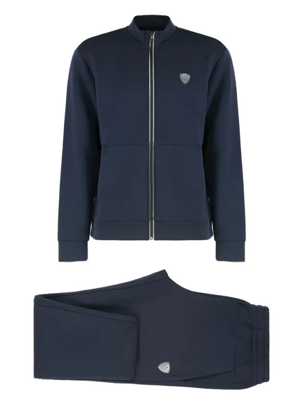 Мужской костюм EA7 Emporio Armani на молнии, синий, комплект