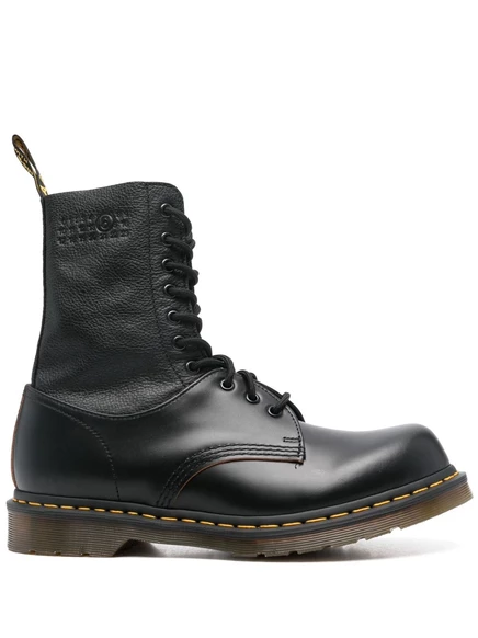 Кожаные ботинки MM6 Maison Margiela x от Dr. Martens black