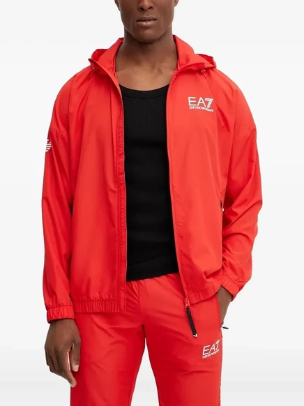 Спортивная толстовка с капюшоном Ea7 Emporio Armani с логотипом red