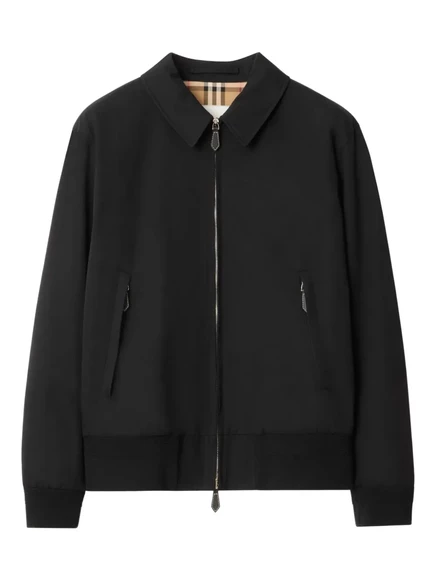 Мужская бомбер-куртка Burberry с врезными карманами, черная