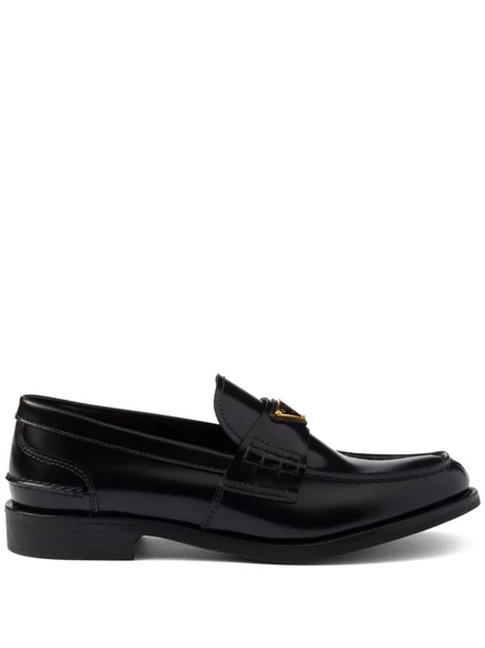 Мокасины из матовой кожи Prada black