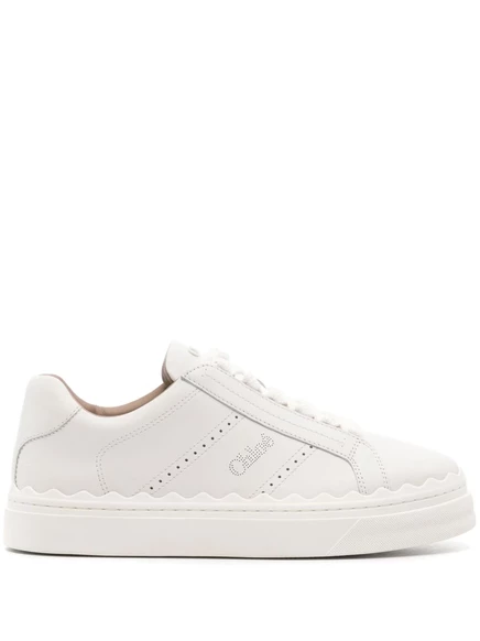 Женские кроссовки Chloé Lauren кожаные, белые