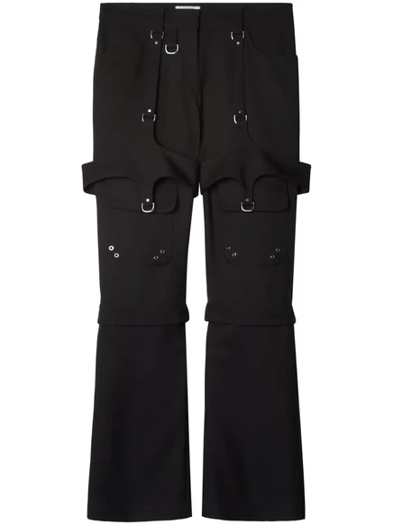 Женские брюки Off-White с пряжками, черные