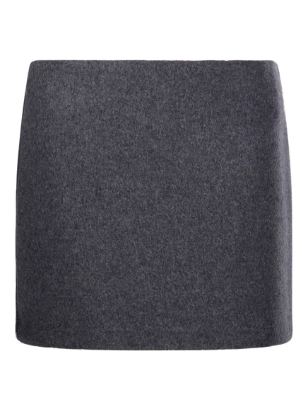 Шерстяная юбка со штопкой Sportmax grey