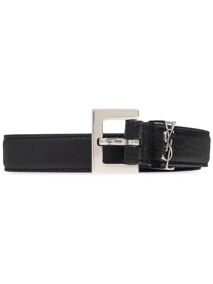 Пояс с петлей от Saint Laurent Cassandre black