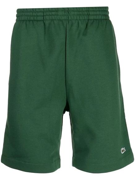 Спортивные шорты из хлопчатобумажной смеси с нашивкой с логотипом Lacoste green