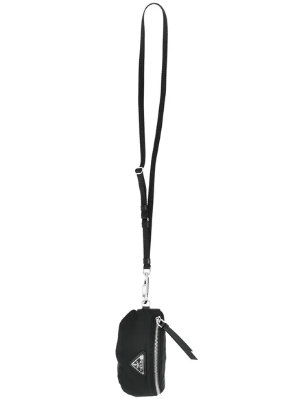 Мужской клатч Prada с фирменной эмблемой, черный