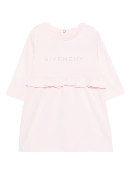 Платье для девочек Givenchy Kids с рюшами, розовое