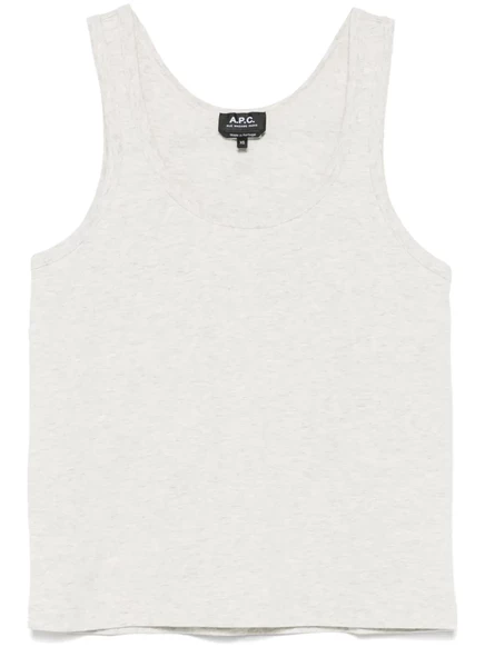 Майка с надписью A.P.C.  grey