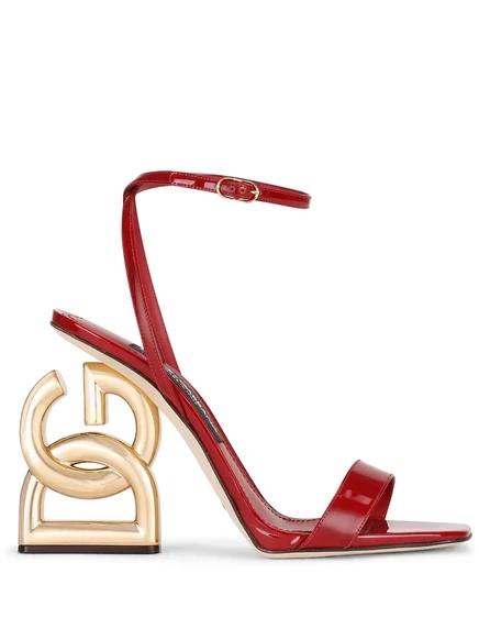 Женские босоножки Dolce & Gabbana 3.5, 105 мм, красные