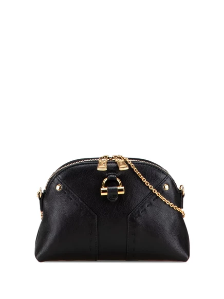 Мини-кожаная сумка Muse на цепочке, бывшая в употреблении у Saint Laurent 2000-2012, сумка через плечо black