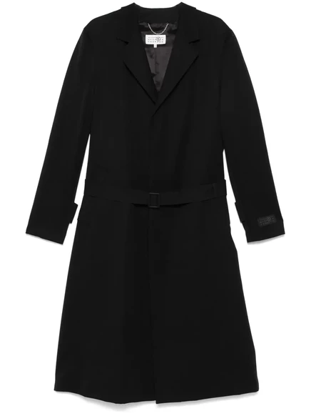 Унисекс тренч MM6 Maison Margiela с поясом, черный
