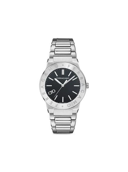 Мужские часы Ferragamo Gancini 41 мм стальные, черные