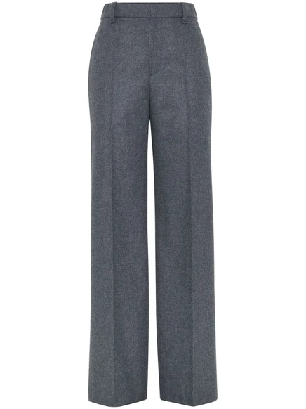 Брюки Brunello Cucinelli с широкими штанинами, сшитые на заказ grey