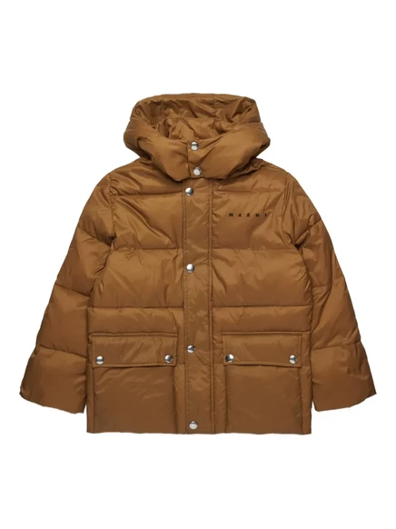 Детская утепленная куртка Marni Kids, коричневая