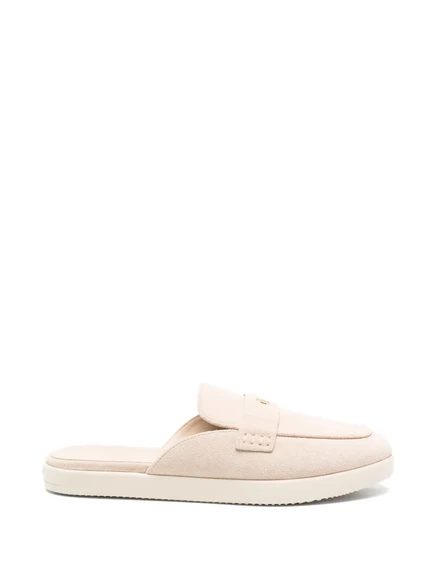 Женские мюли Tory Burch с логотипом, бежевые