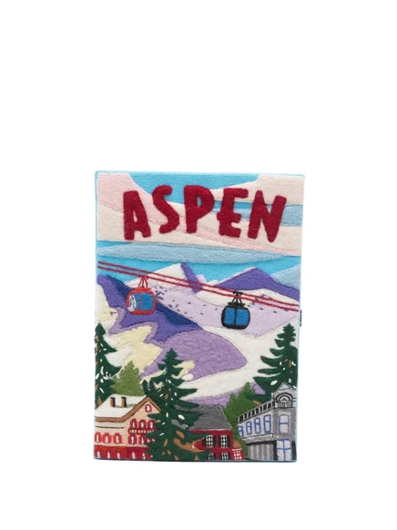 Женская мини-сумка Olympia Le-Tan Aspen с вышивкой, фиолетовая