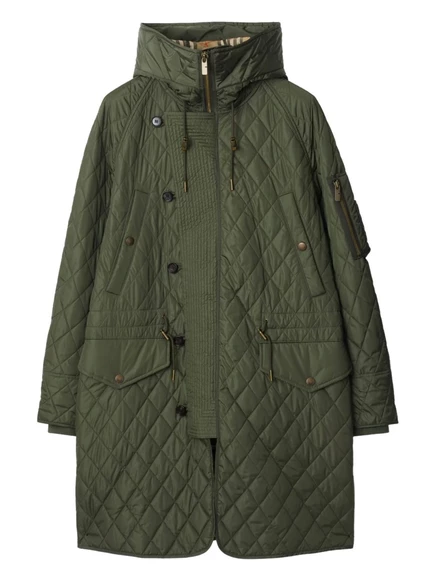Стеганая парка Burberry переиздана green
