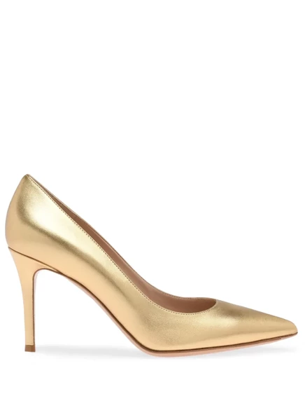 Кожаные туфли-лодочки Gianvito Rossi 85 мм gold