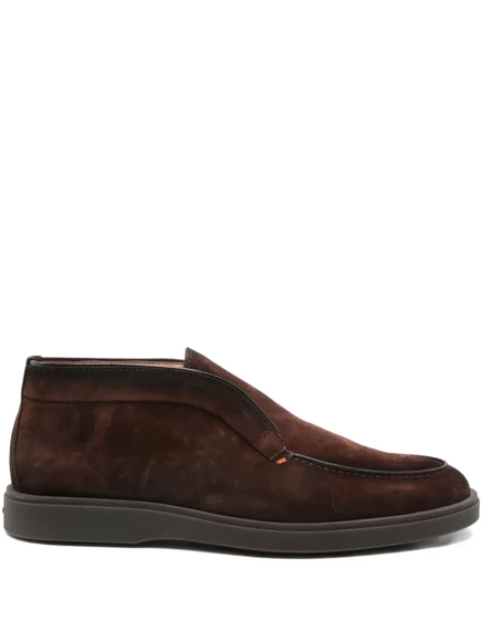 Ботинки Santoni desert замшевые, коричневые