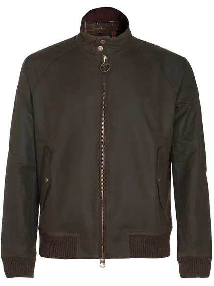 Мужской бомбер Barbour x Baracuta Porton вощеный, зеленый