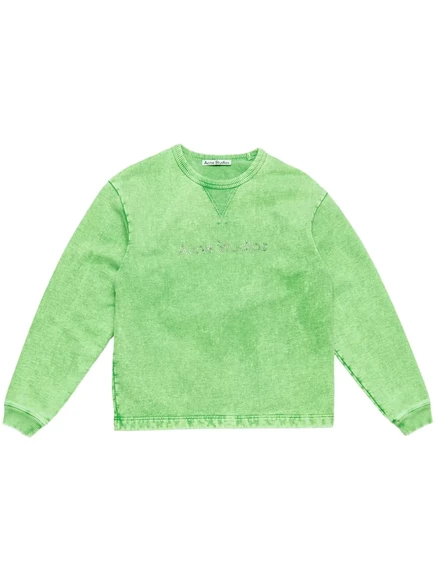 Толстовка с заклепками и логотипом Acne Studios green