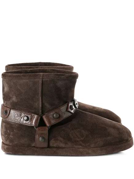 Ботинки Balenciaga Alaska с ремешком и пряжкой brown