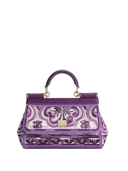 Маленькая сицилийская сумка-тоут Dolce & Gabbana purple