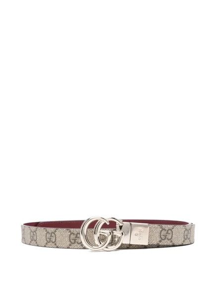 Женский ремень Gucci GG из кожи с монограммой, бежевый