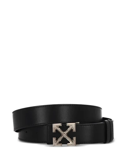 Мужской кожаный ремень Off-White Arrow-motif, черный