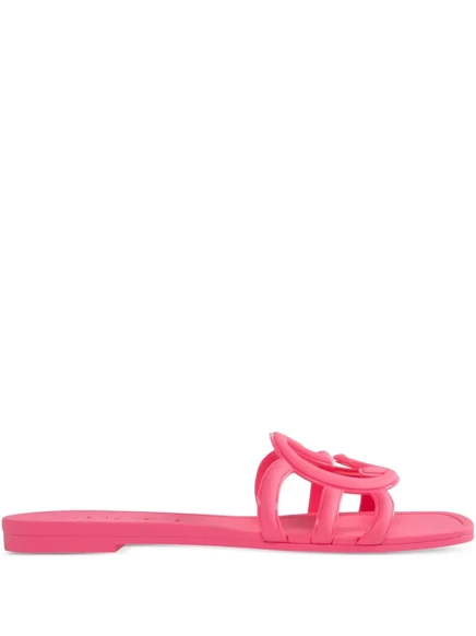 Женские сандалии Gucci Interlocking G, розовые
