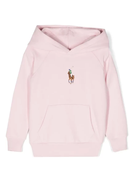 Детское худи Polo Ralph Lauren Kids Polo Pony, розовое