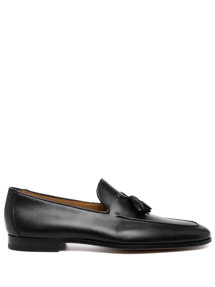 Кожаные мокасины Magnanni с кисточками black