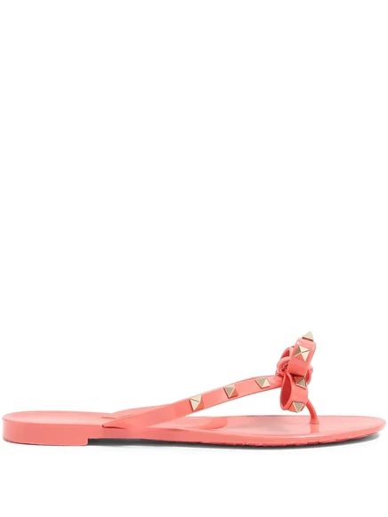 Резиновые шлепанцы Valentino Garavani Rockstuds pink