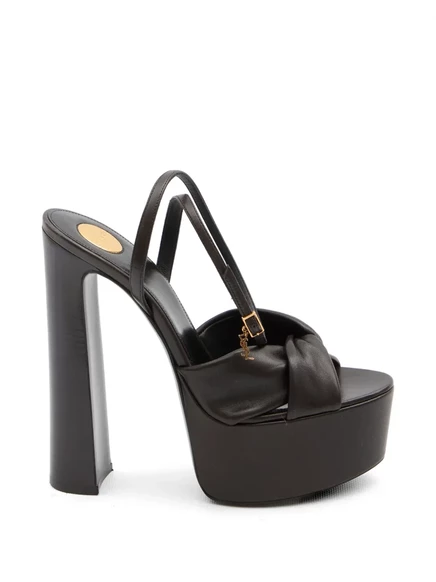 Женские босоножки Saint Laurent Franciane, коричневые