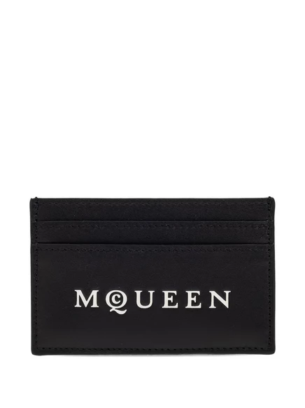 Мужской кардхолдер Alexander McQueen с логотипом, серый