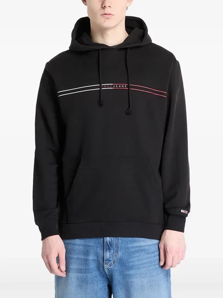 Мужская худи Tommy Jeans Entry с логотипом, черная