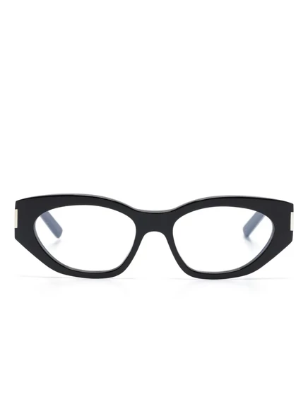 Очки Saint Laurent Eyewear с эффектом полированного кошачьего глаза  black