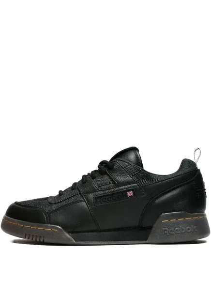 Кроссовки Reebok Workout Lo Plus кожаные, черные