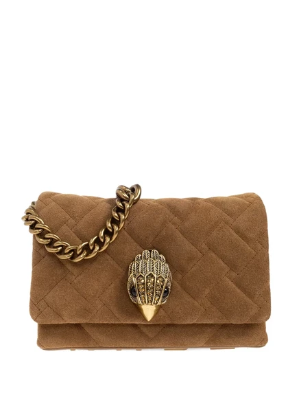 Стеганая сумка через плечо Kurt Geiger London mini Kensington brown