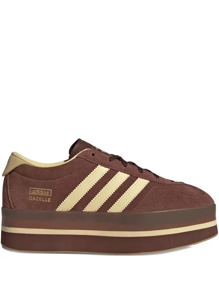 Женские кеды Adidas Gazelle Stack платформенные, коричневые