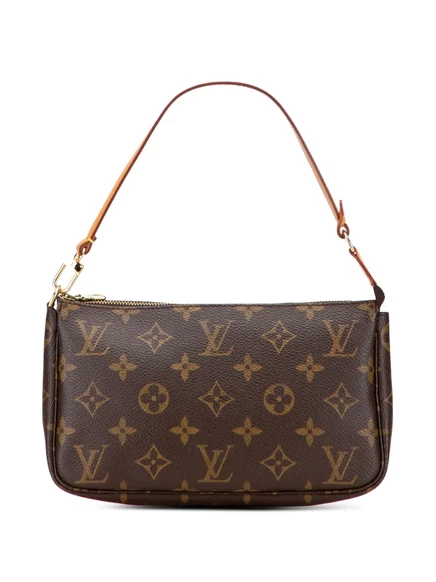 Сумка через плечо Louis Vuitton, бывшая в употреблении в 2002 году, с монограммой Pochette Accessoires brown