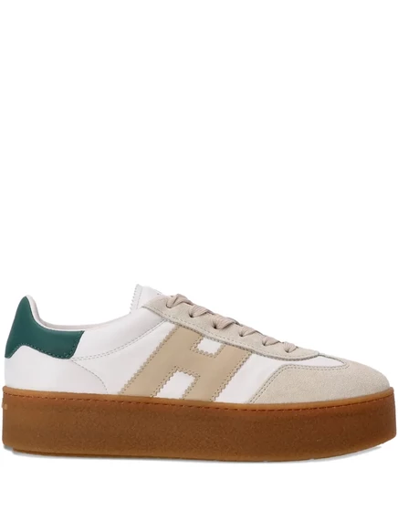 Кожаные кроссовки на платформе Hogan Cool с низким берцем neutrals