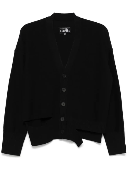 Женский кардиган MM6 Maison Margiela с вырезами, черный
