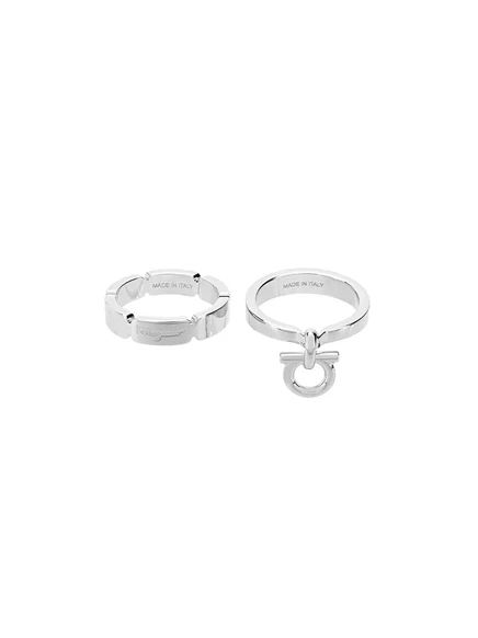 Женское кольцо Ferragamo Gancio, серебристое
